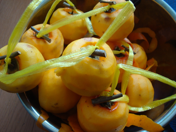 Hoshigaki of sour persimmon