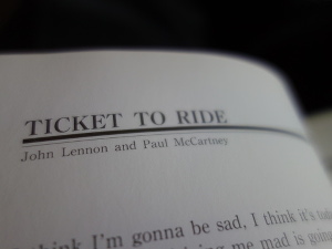 ビートルズ全詩集のTicket To Ride