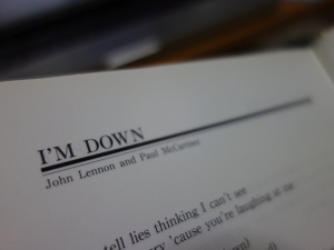 ビートルズ全詩集のI'm Down