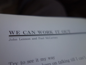 ビートルズ全詩集のWe Can Work It Out