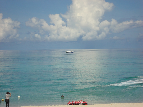 遊覧中のグラスボート