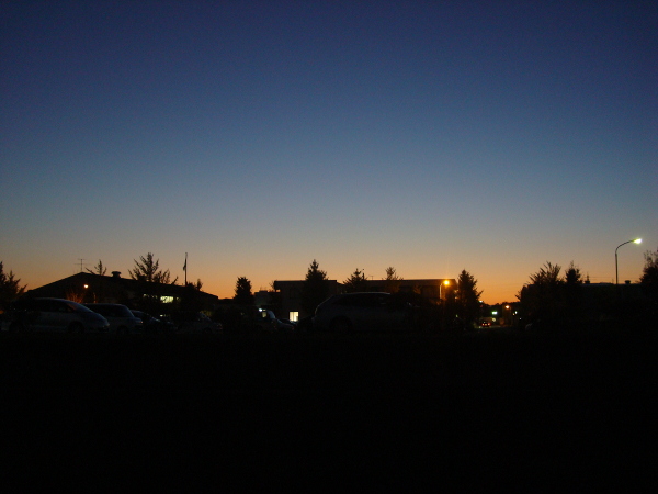 Bright color of the sunset