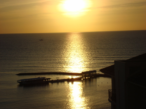 Bright color of the sunset